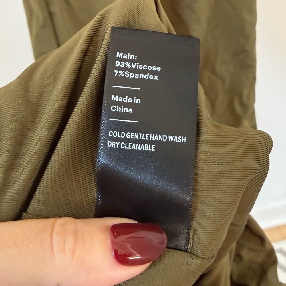 Paris Georgia Mira Dress In Olive Green S Nwt — image 8 of 8